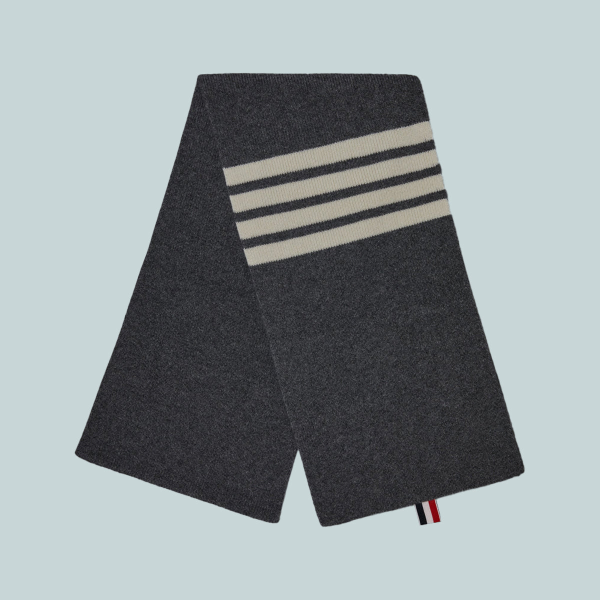 Cashmere Rib 4-Bar Scarf Grey – GLDNN