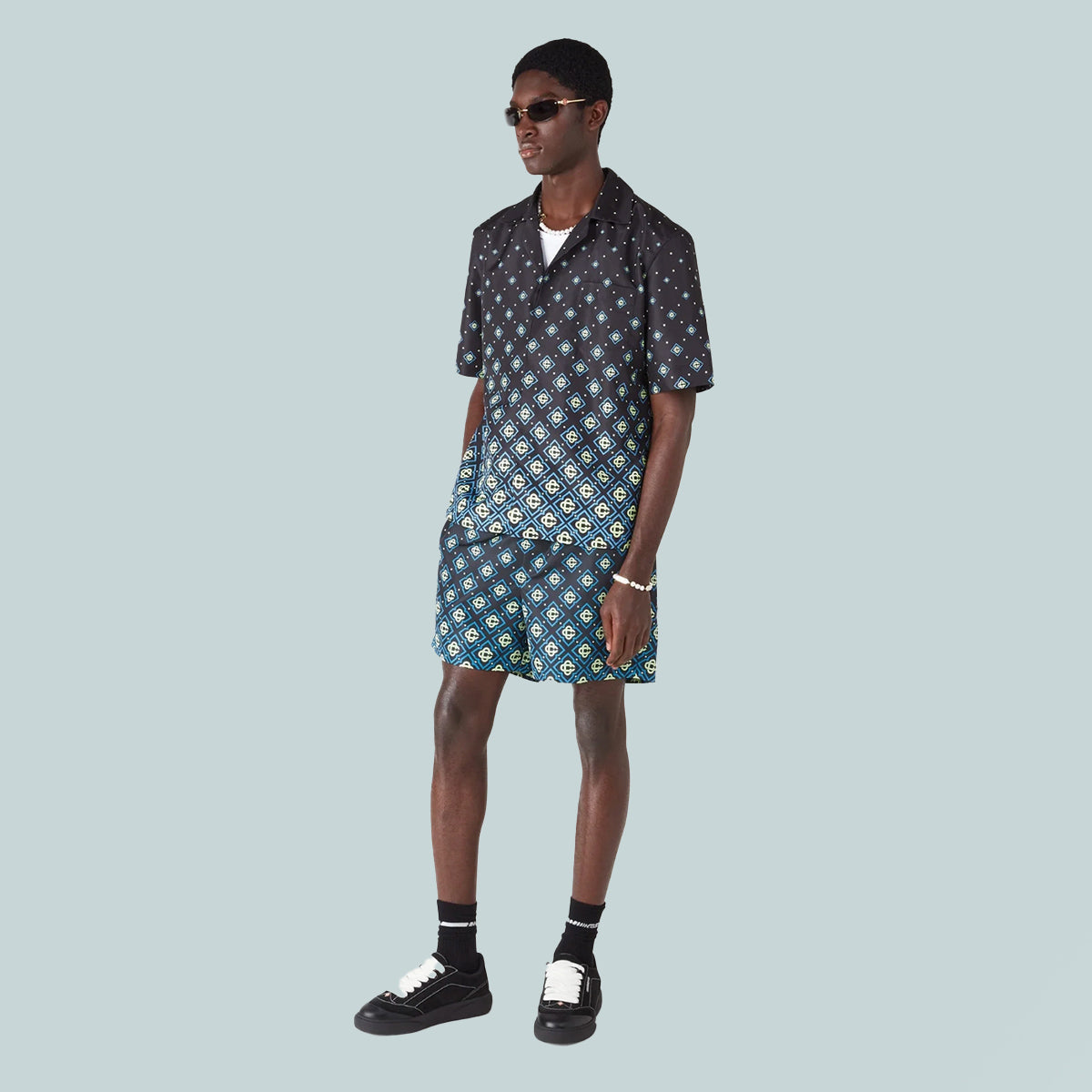 Monogram Swim Shirt Black