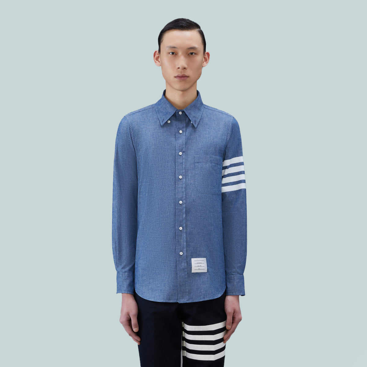 Chambray 4-Bar Shirt Blue
