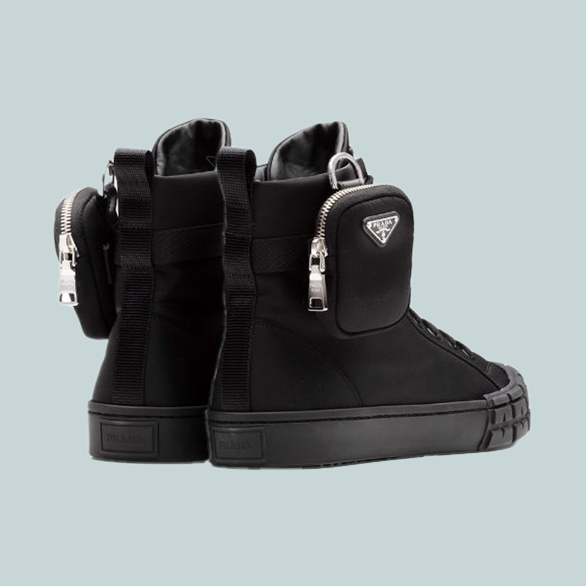 Prada Wheel Re-Nylon high-top sneakers