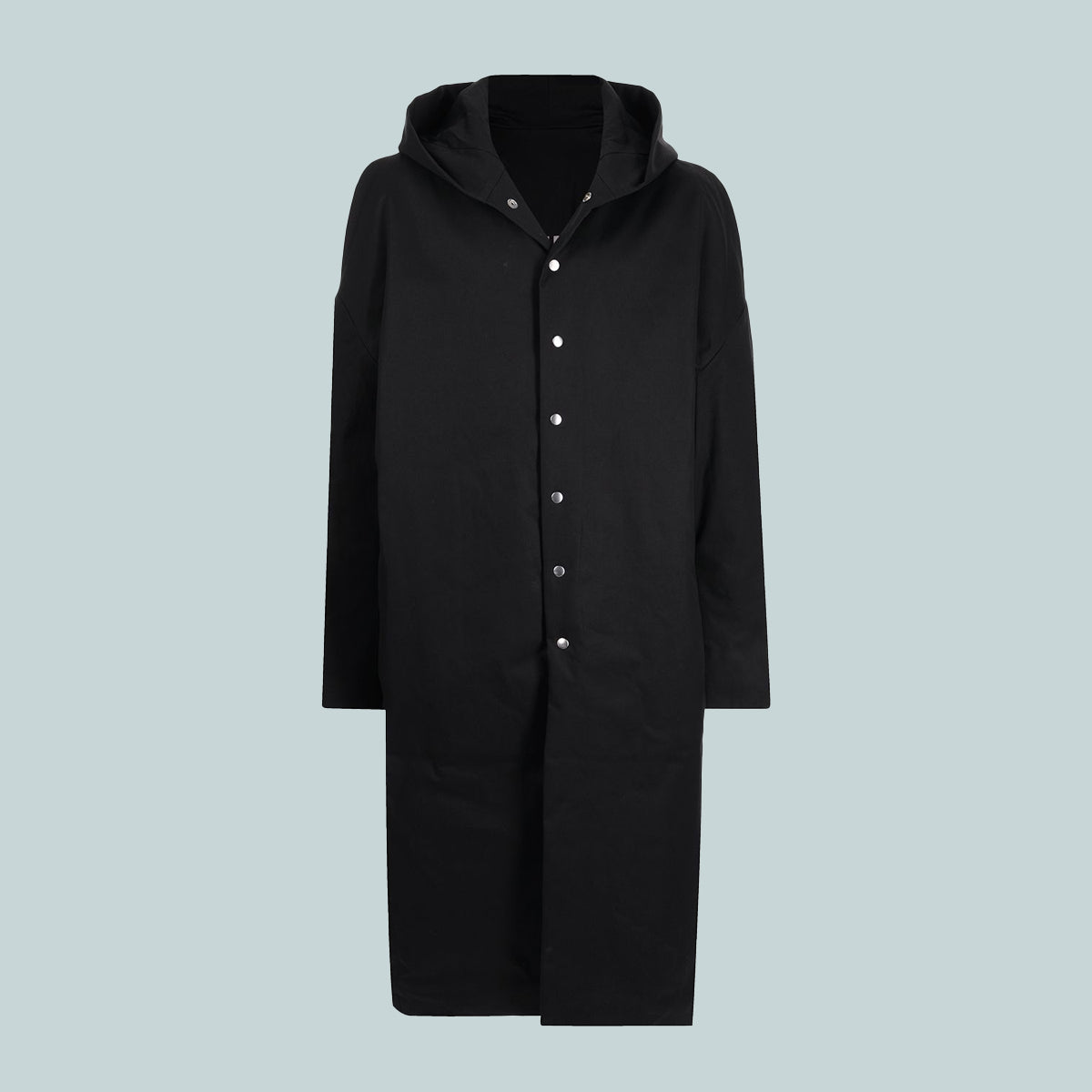 Snap Front Peter Coat Black