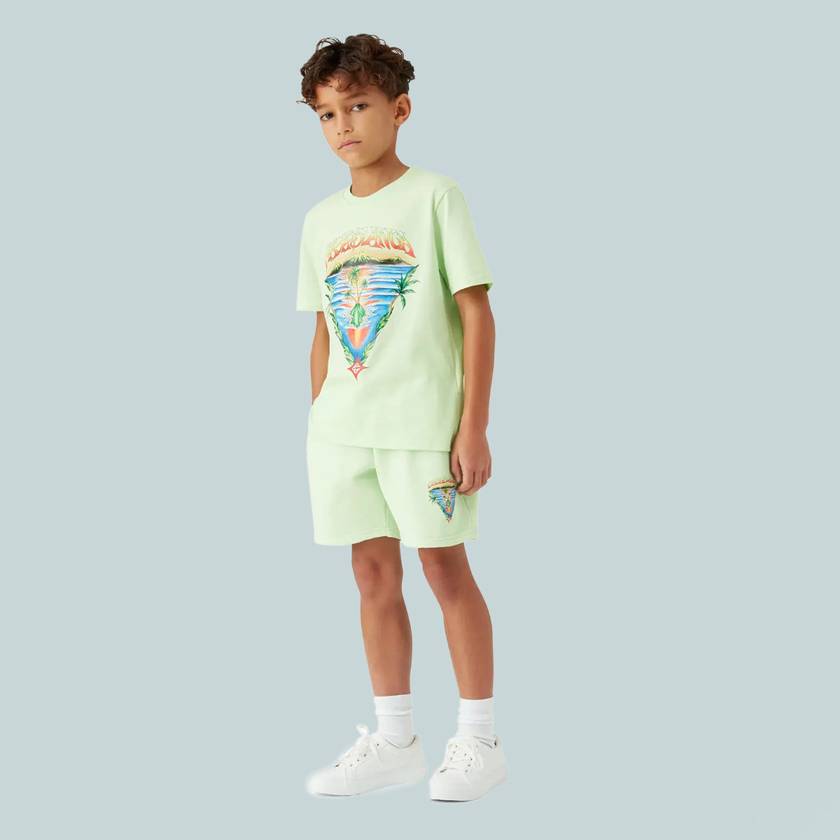 Boys Innocence Triangle Kids T-Shirt Green
