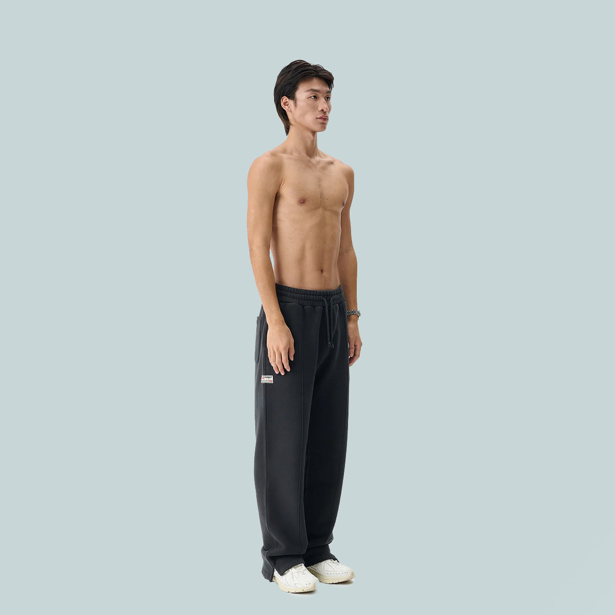 Straight-Leg Joggers - Jet Black