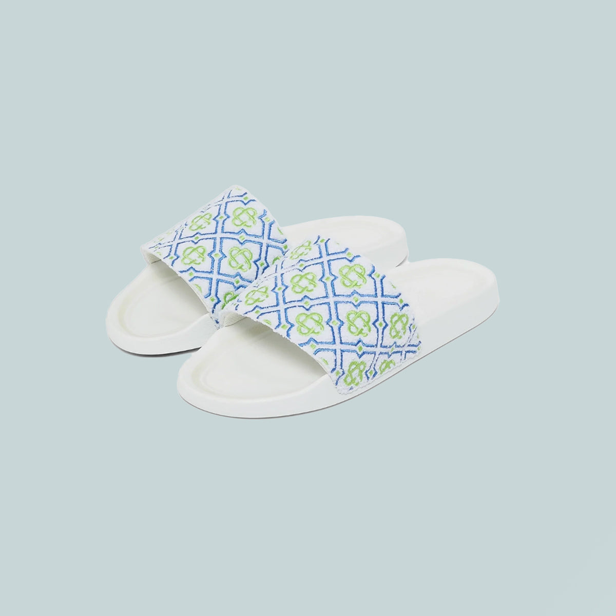 Men's Monogram Pool Slide White