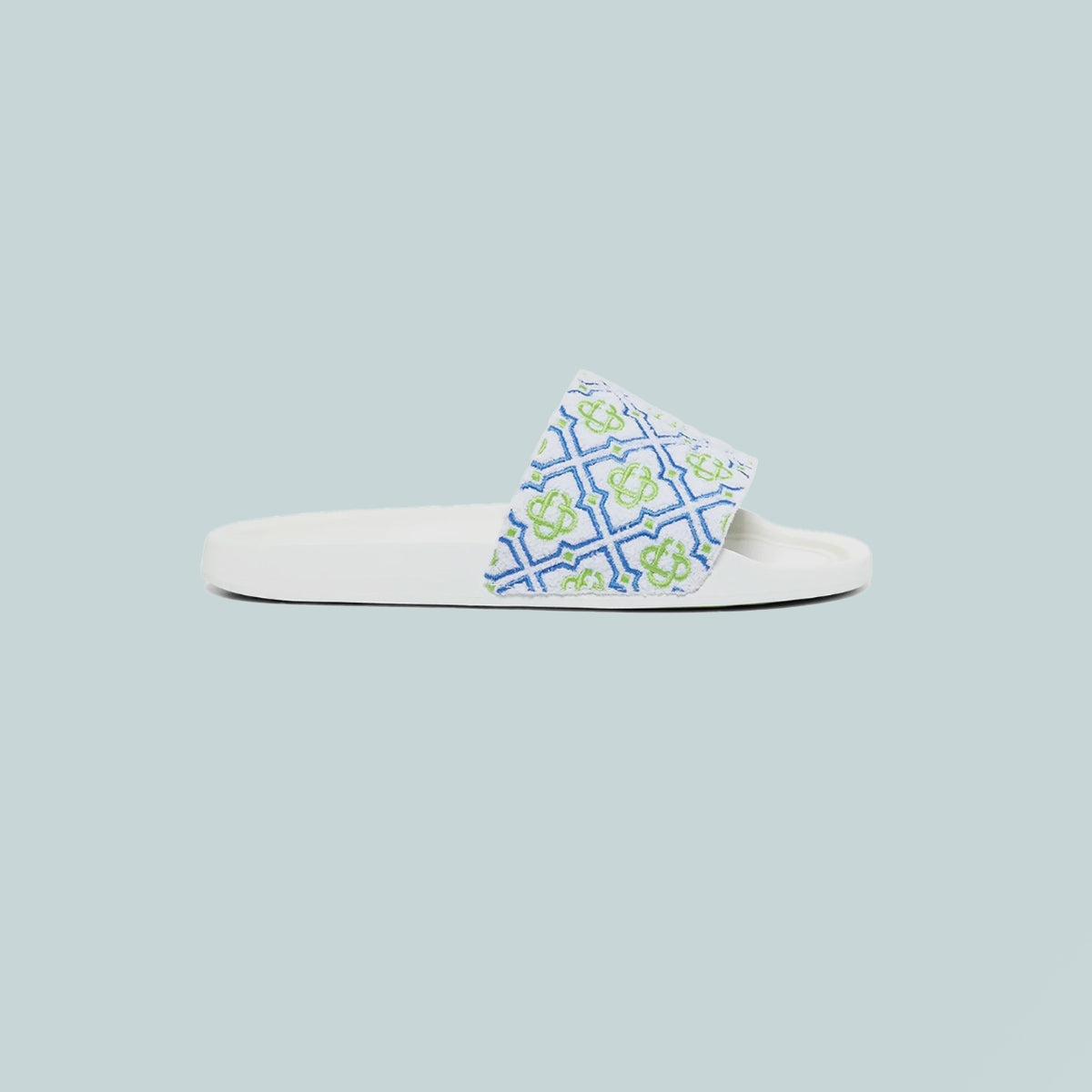 Men's Monogram Pool Slide White