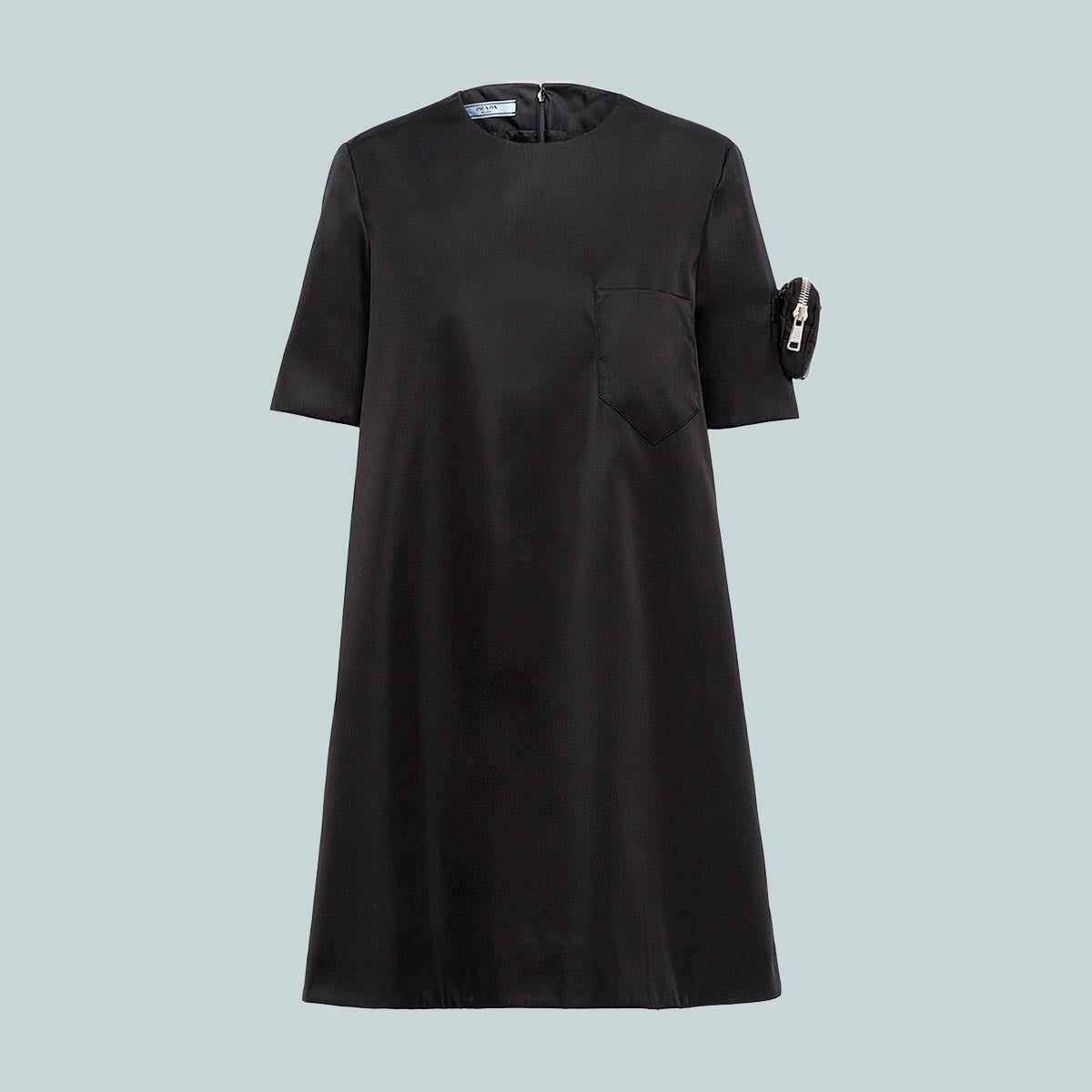 Re-Nylon gabardine dress