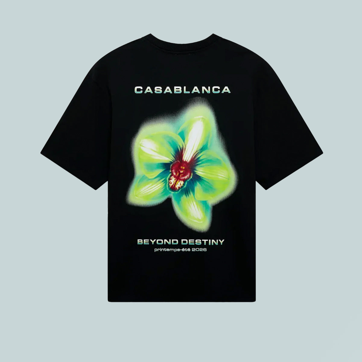 Glitch Orchid Oversized T-Shirt Black