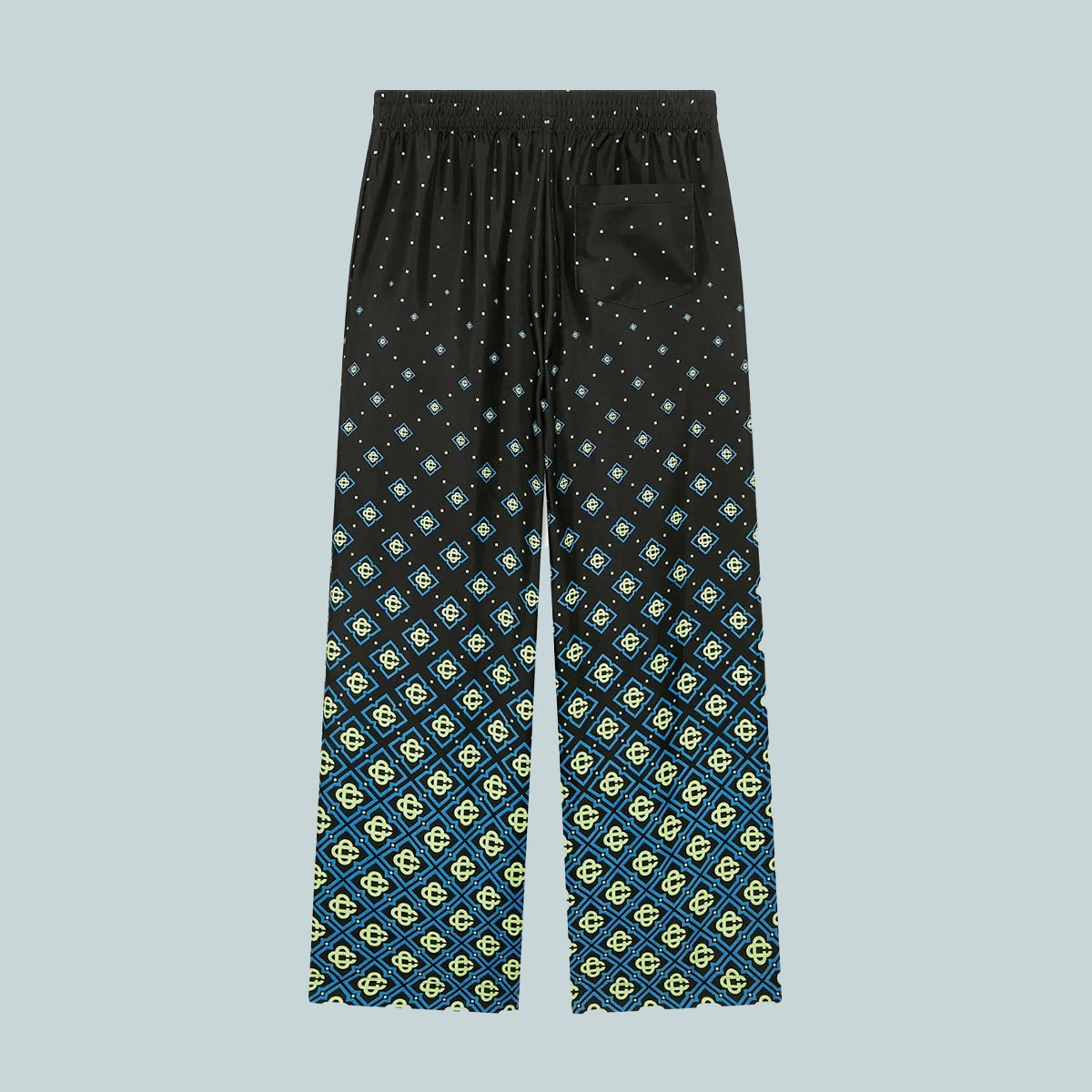 Women's Silk Trousers Degrade Monogram Black