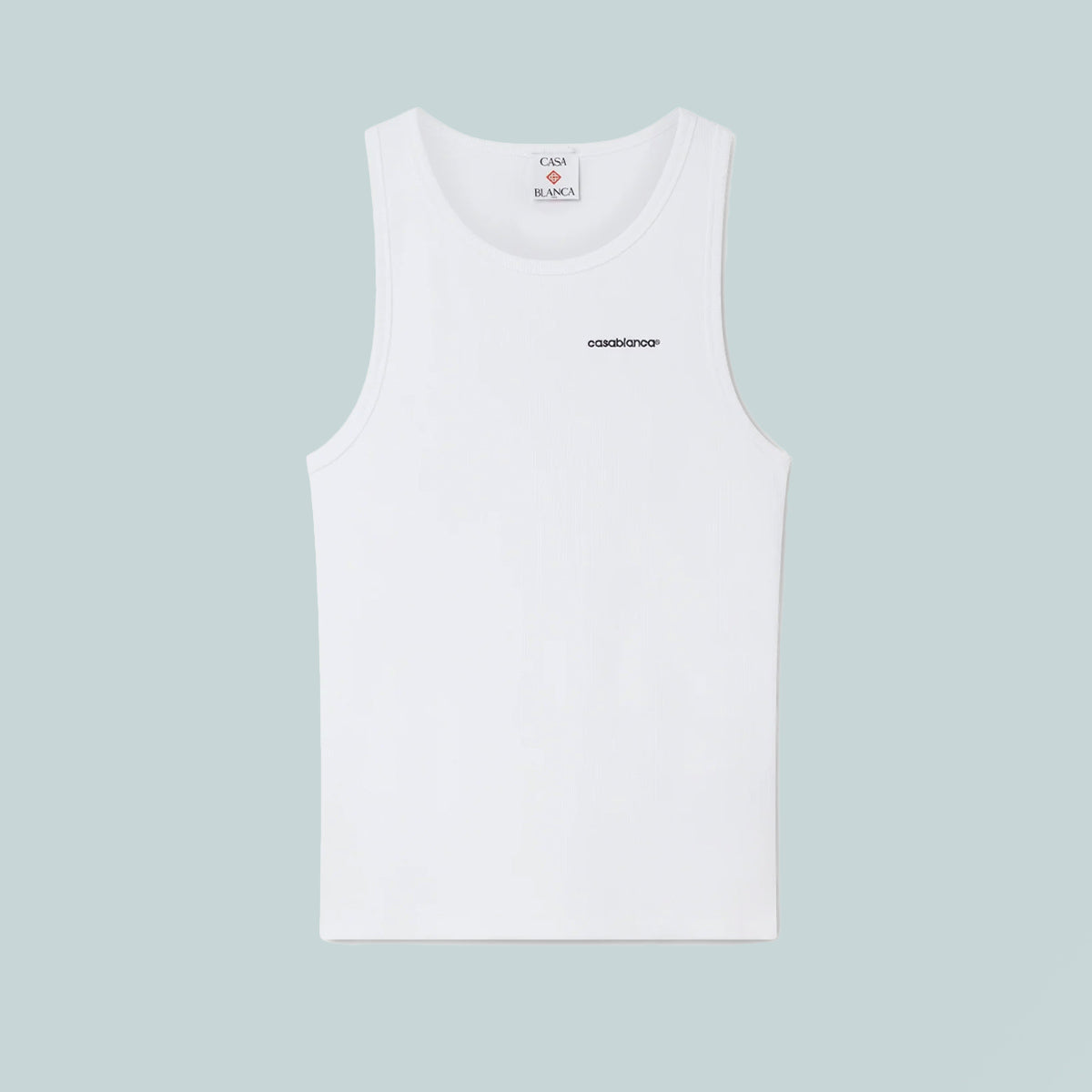 Men's Ribbed Tank Top White