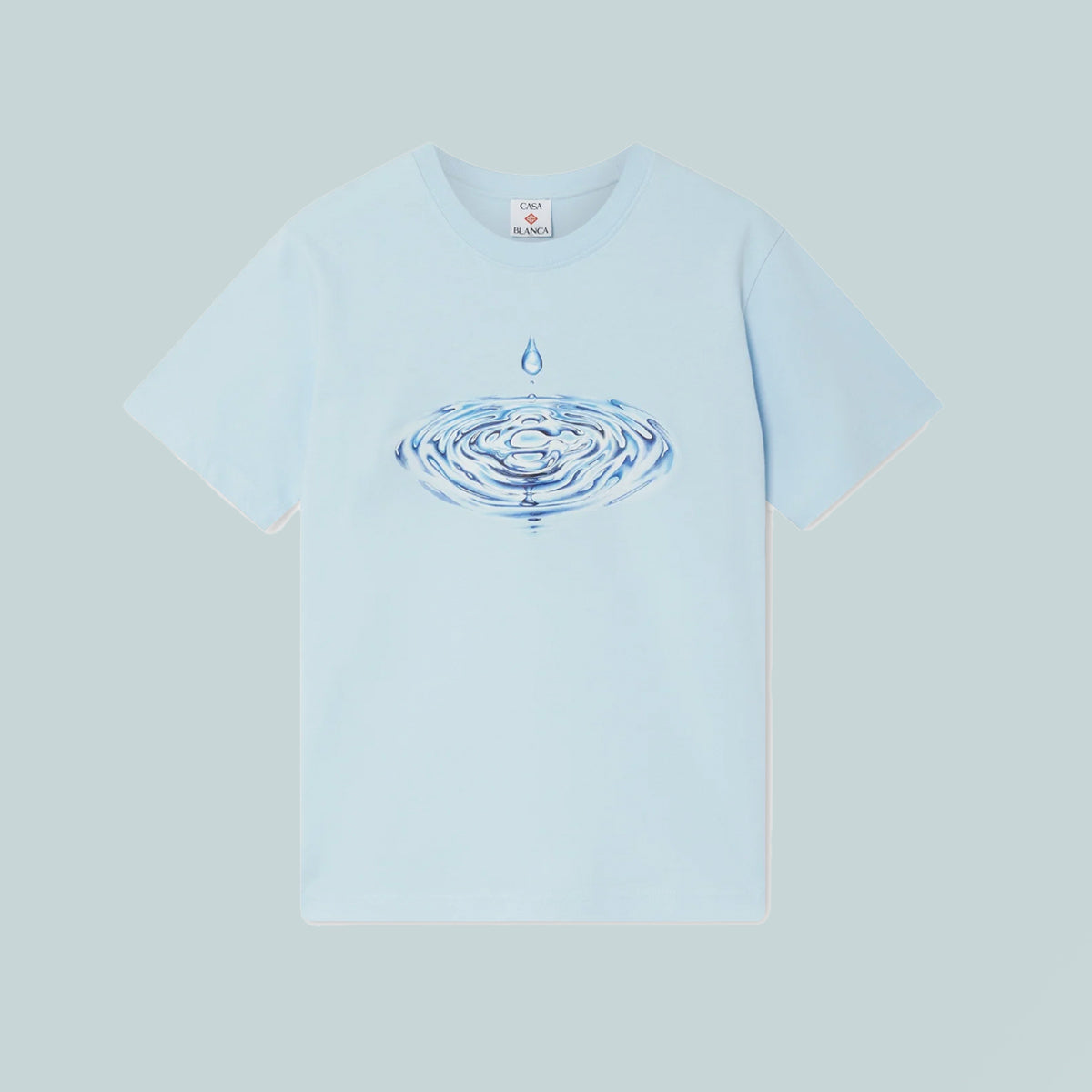 Drip Logo Classic T-Shirt Pale Blue