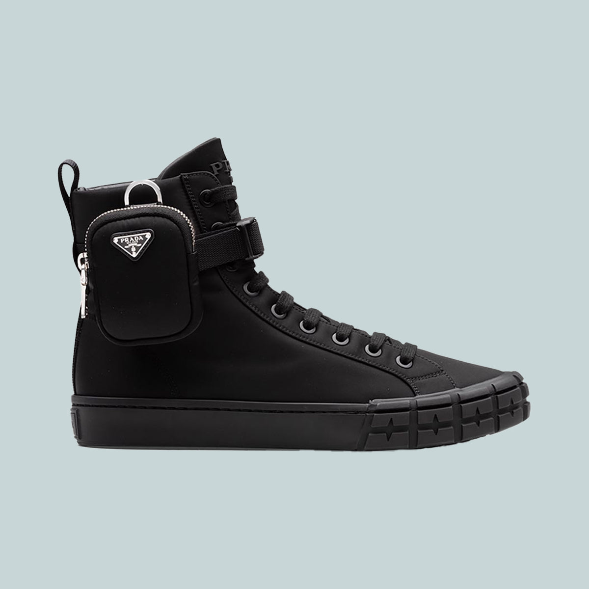 Prada Wheel Re-Nylon high-top sneakers
