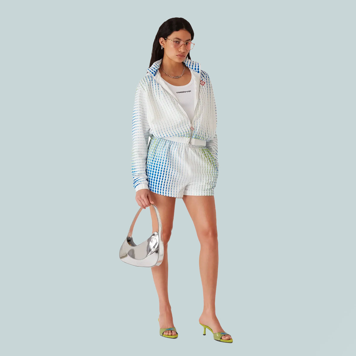 Poly Taffeta Shorts White