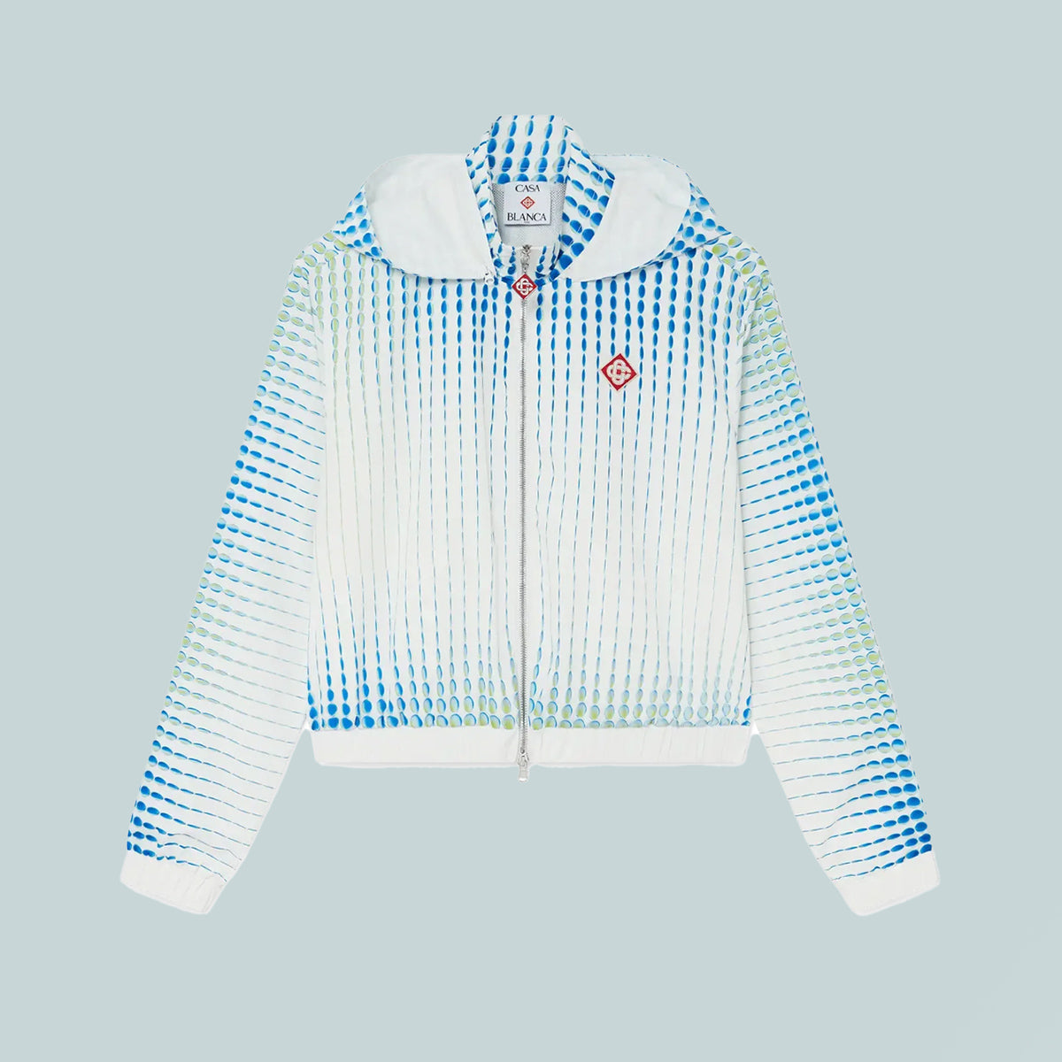 Poly Taffeta Windbreaker Jacket White