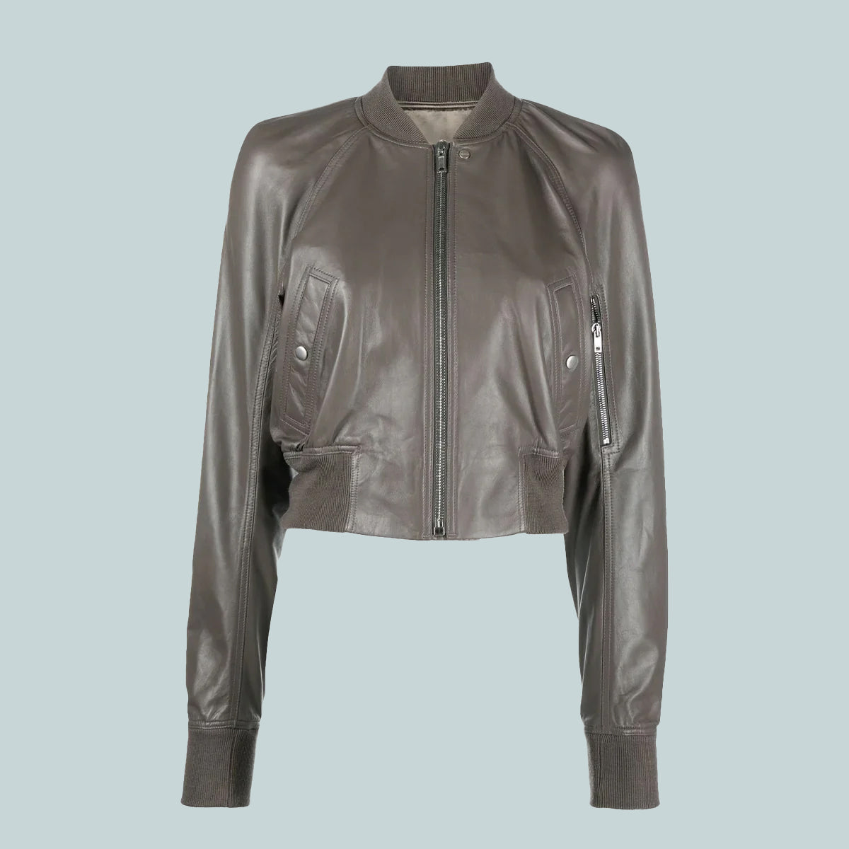 Cropped flight dust leather