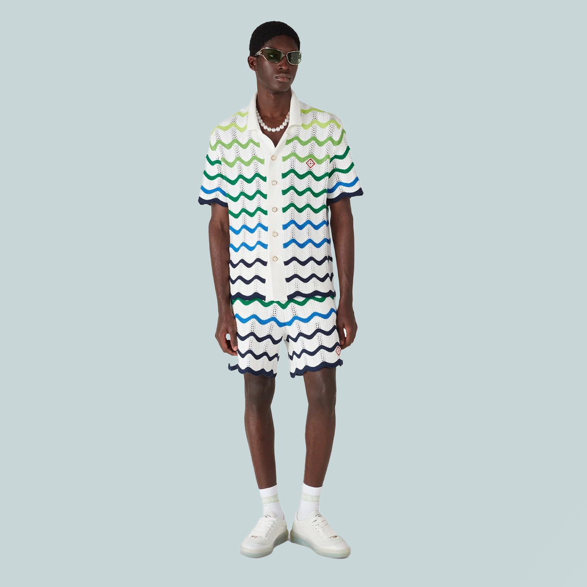 Men's Wave Knit Shirt Multi