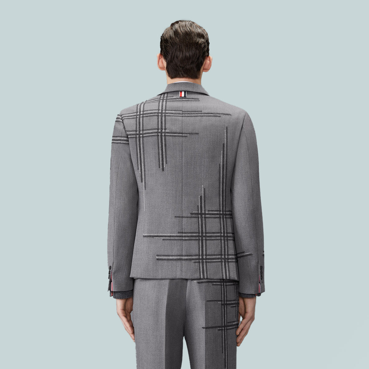 Unconstructed Wool School Uniform Sportcoat Grey