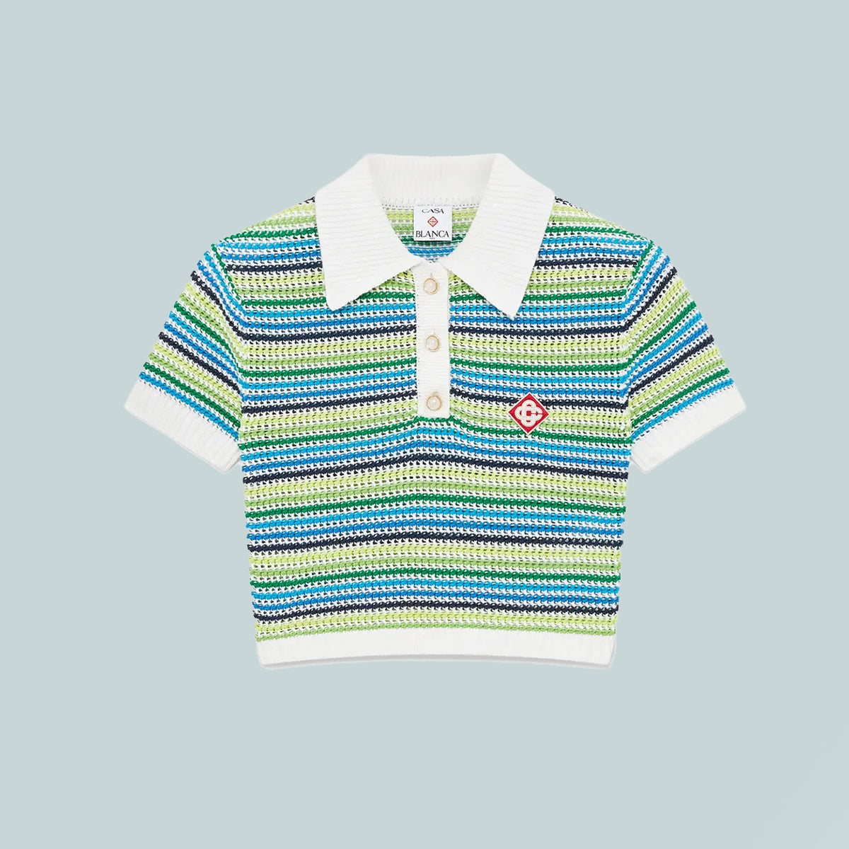 Women's Stripe Polo Shirt