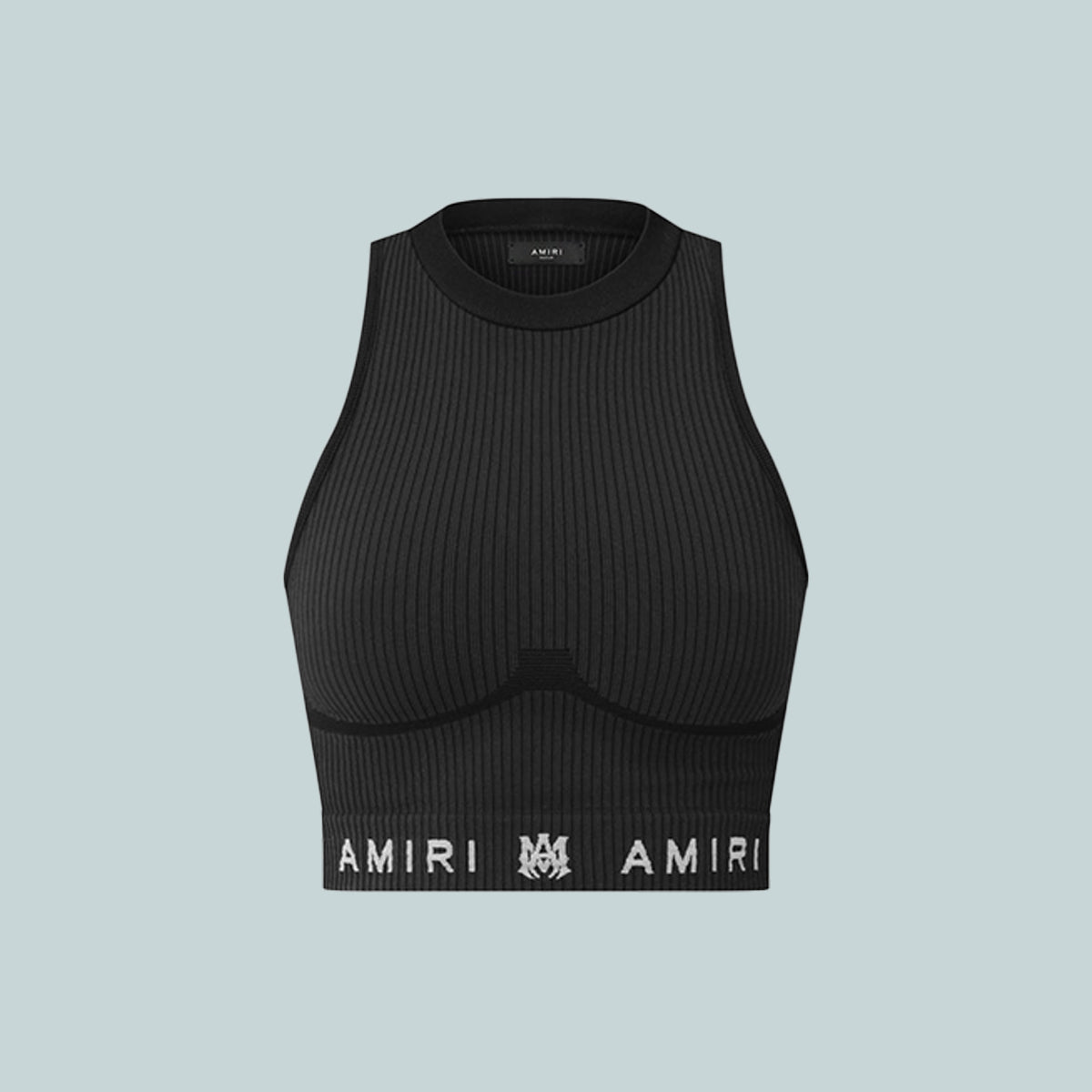 MA Ribbed Seamless Tank Top Black