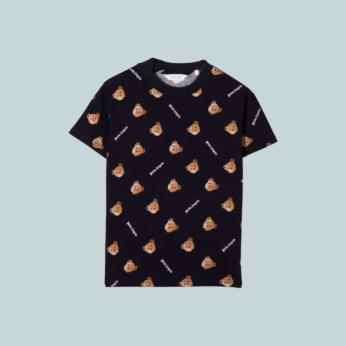 Kids bear print tee shirt navy