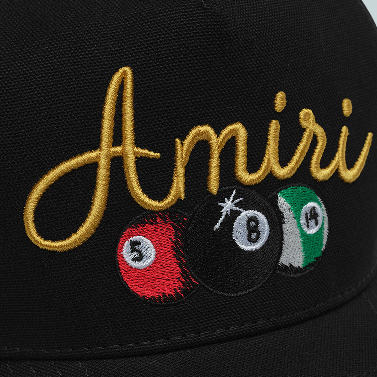 Amiri Billiards Trucker Hat Black