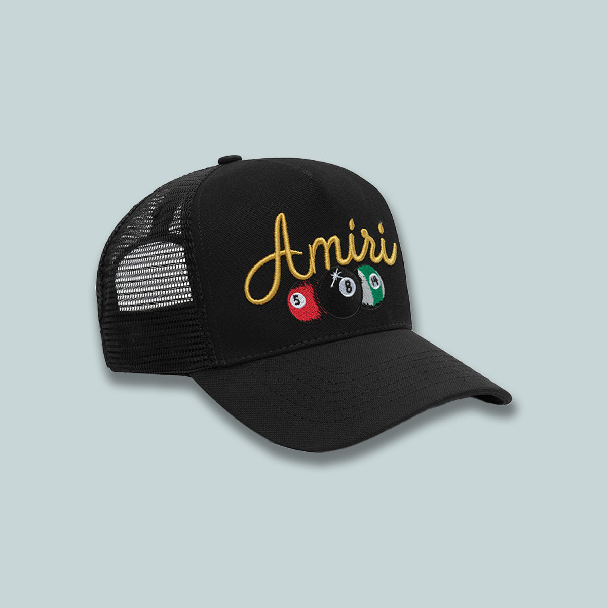 Amiri Billiards Trucker Hat Black