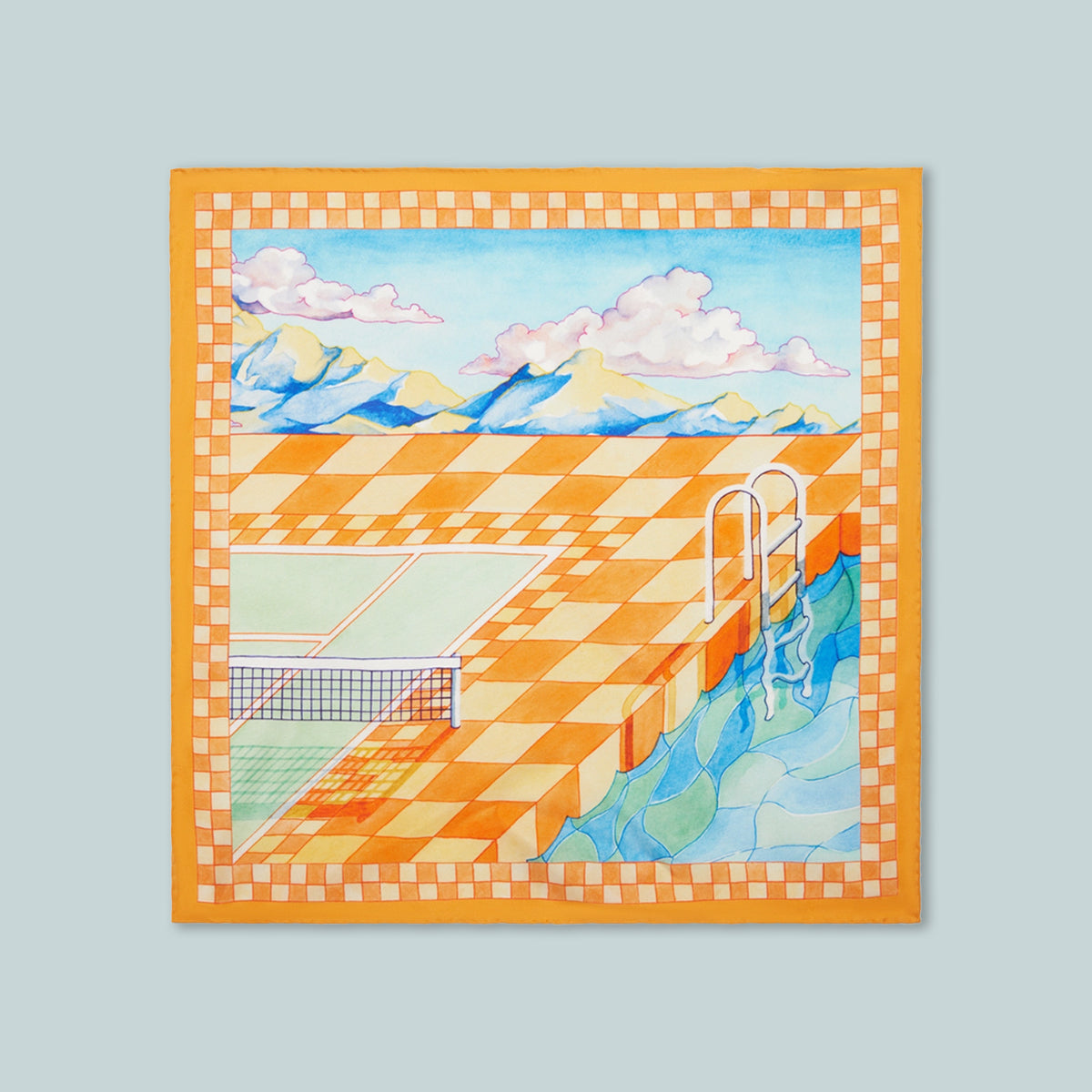 Surreal Pool Medium Silk Scarf