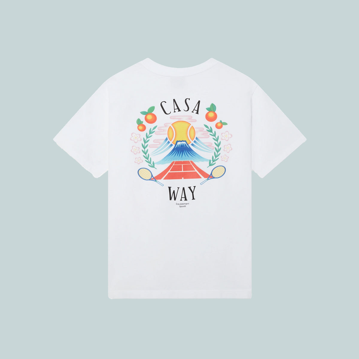 Casa Way Mountain Printed T-Shirt White