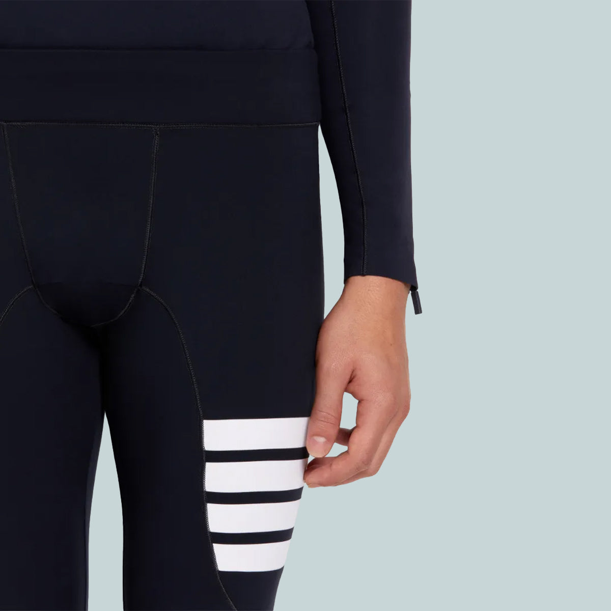 Compression Tights w/ 4-Bar Navy