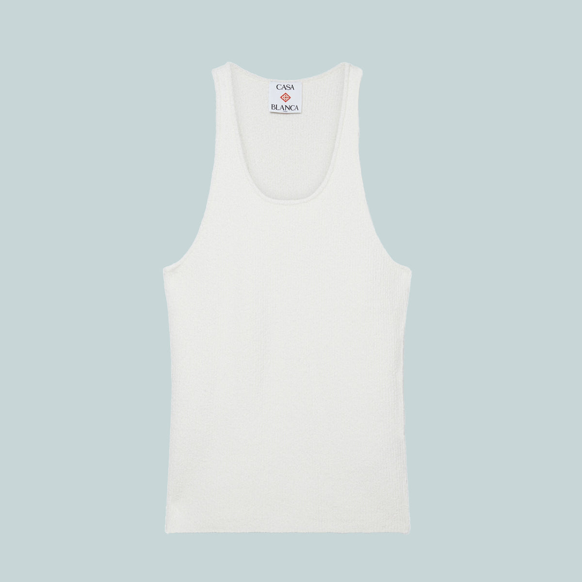 Boucle Rib Tank White