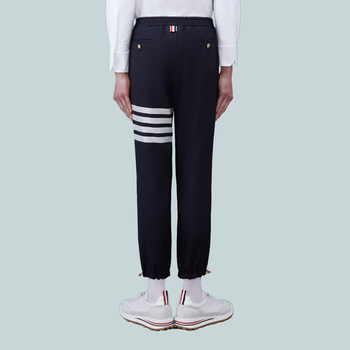 Plain Weave 4-Bar Sweatpants Navy