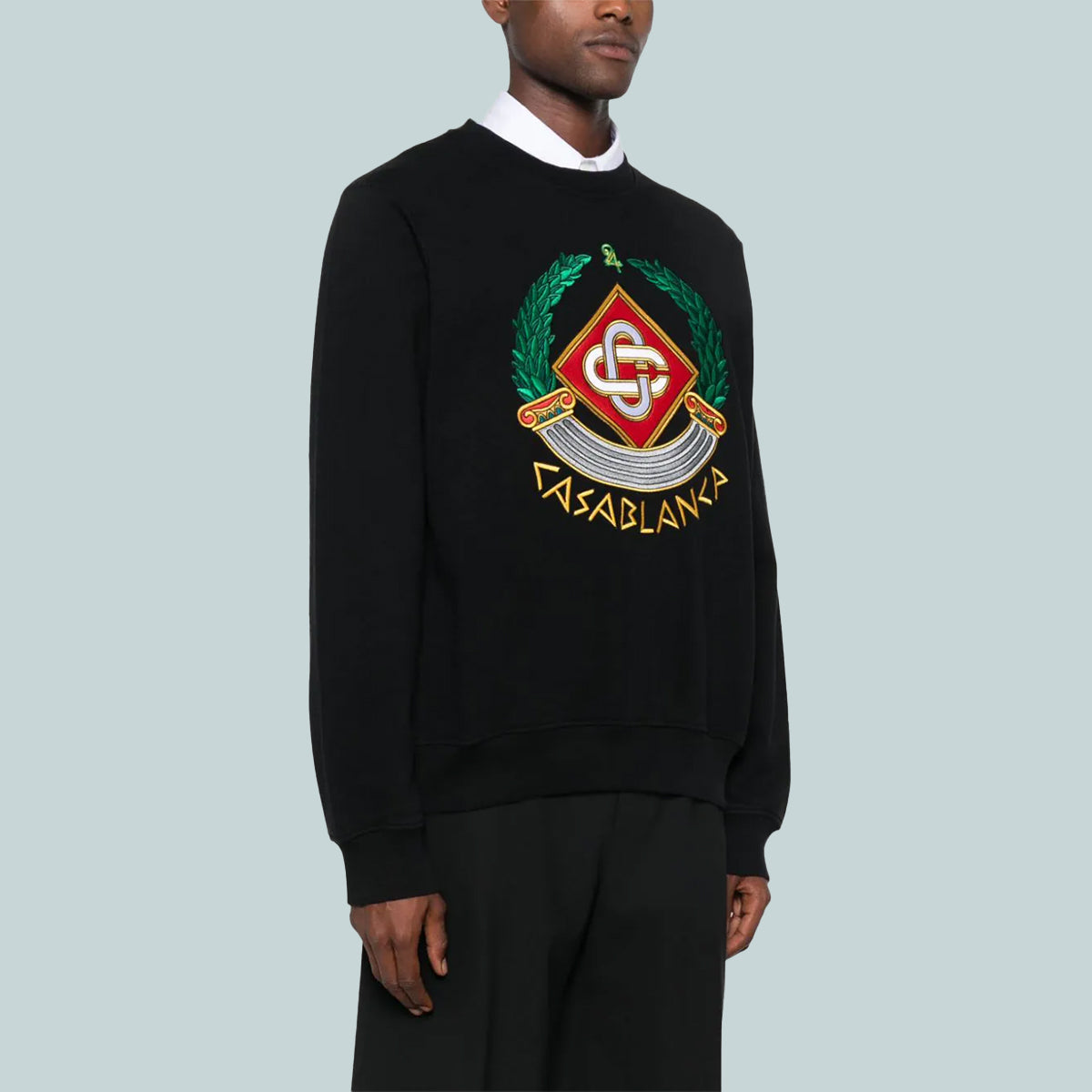 Casa Crest Embroidered Sweatshirt Black