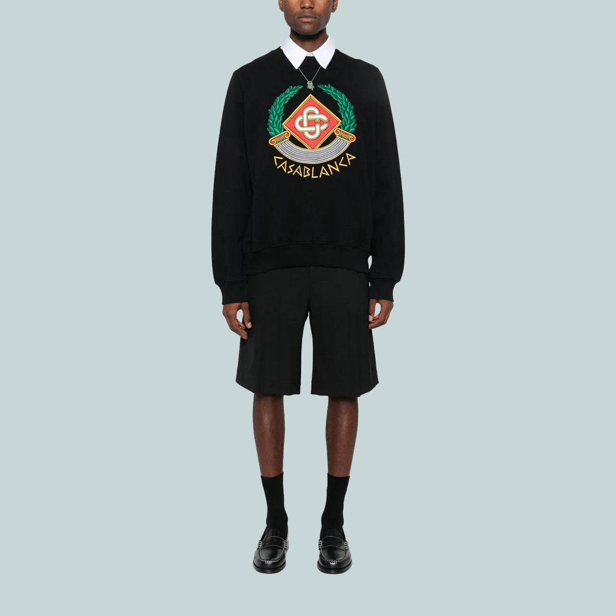 Casa Crest Embroidered Sweatshirt Black