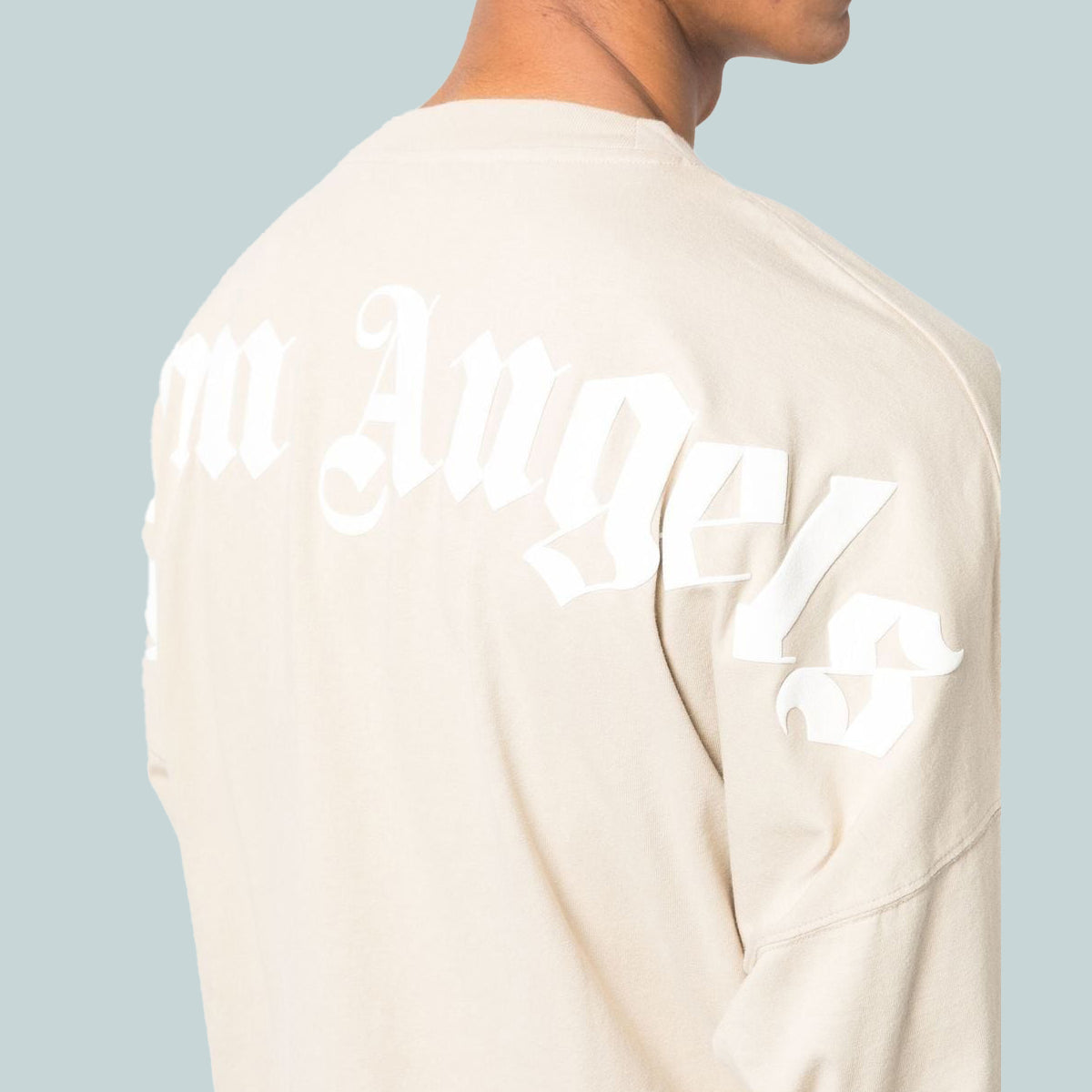 Classic Logo Over Tee L/S Beige White