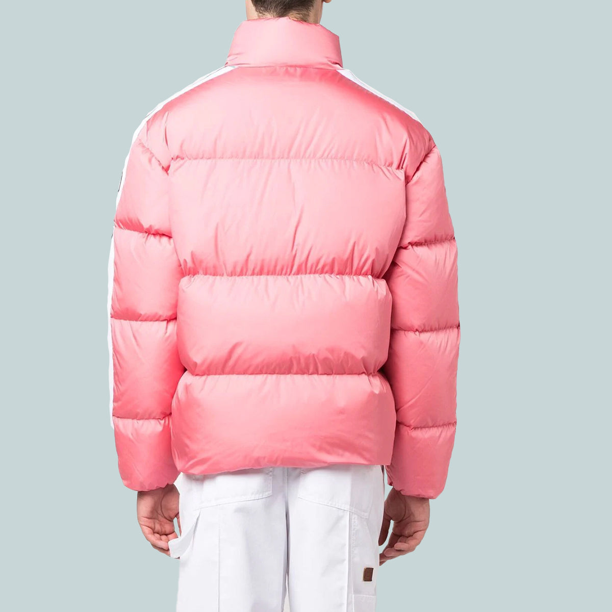 Classic Track Down Jacket Pink White