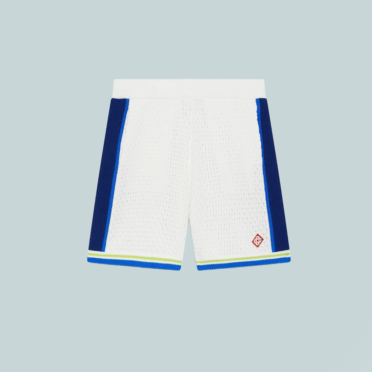 Crochet Shorts White / Blue