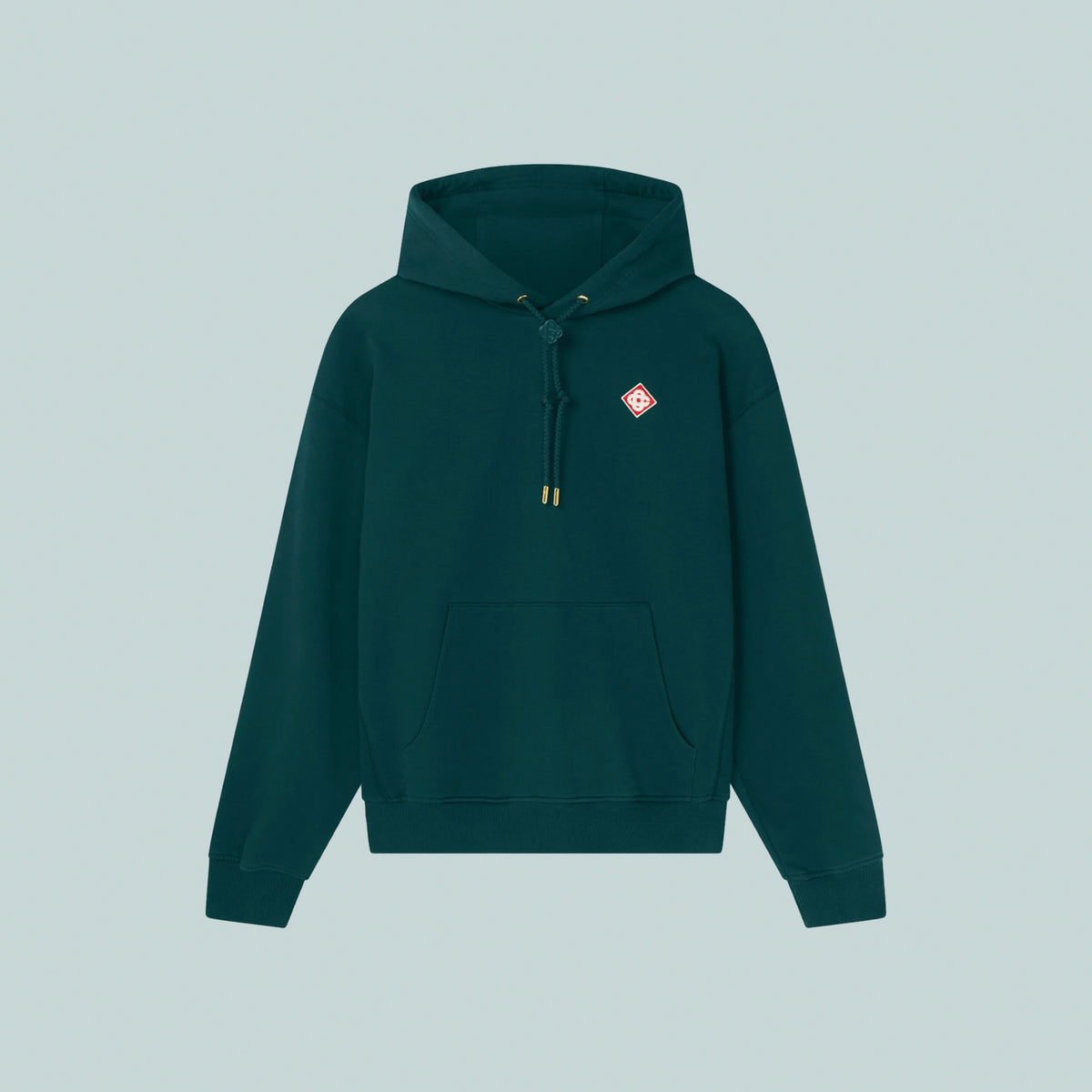 Diamond Logo Patch Hoodie Green