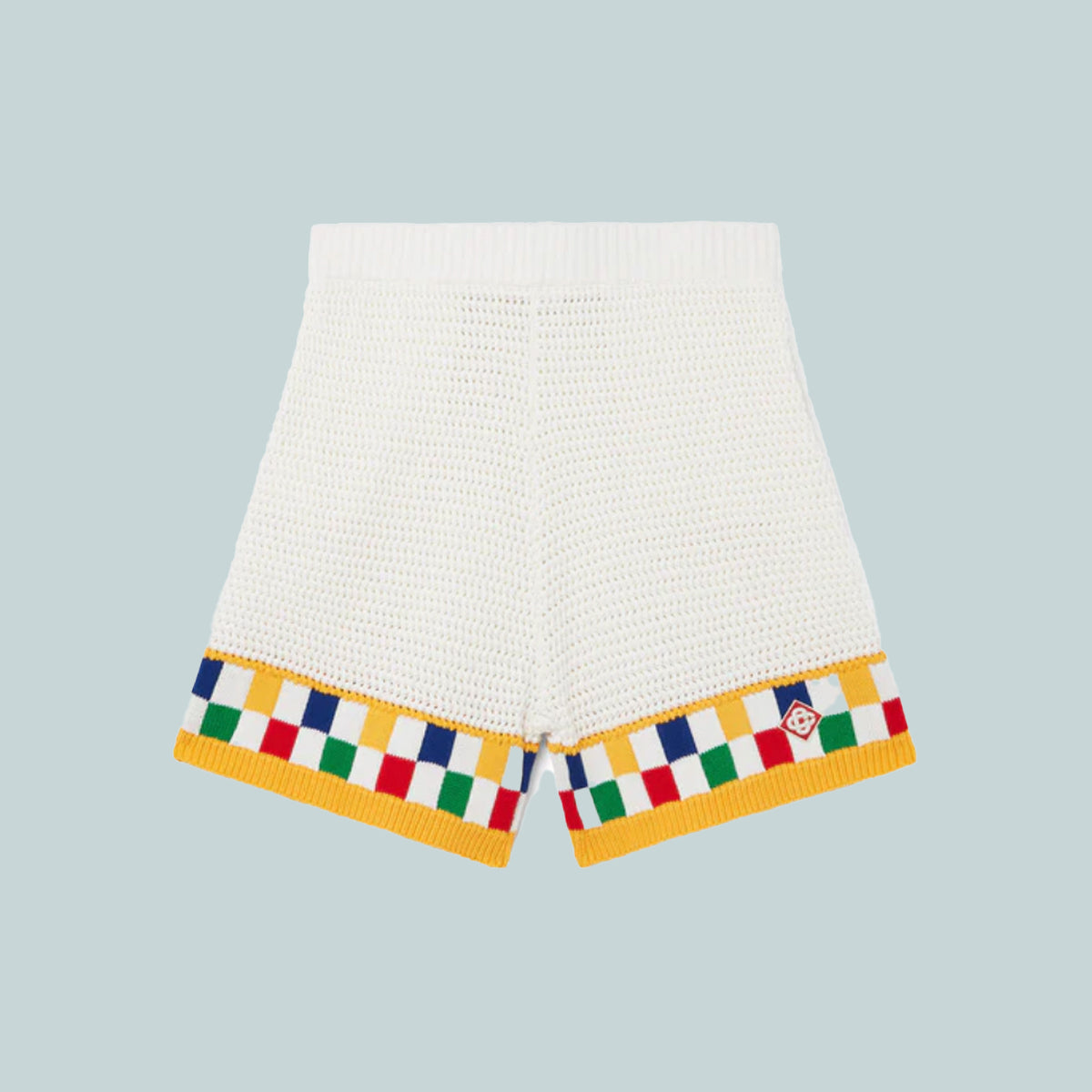 Faux Crochet Shorts Yellow
