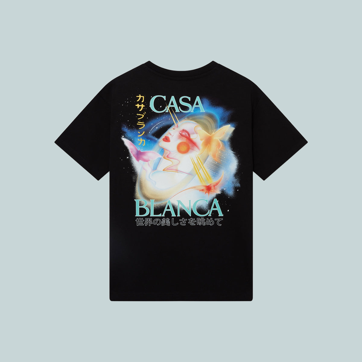 Galactic Connection Printed Oversized T-Shirt Black