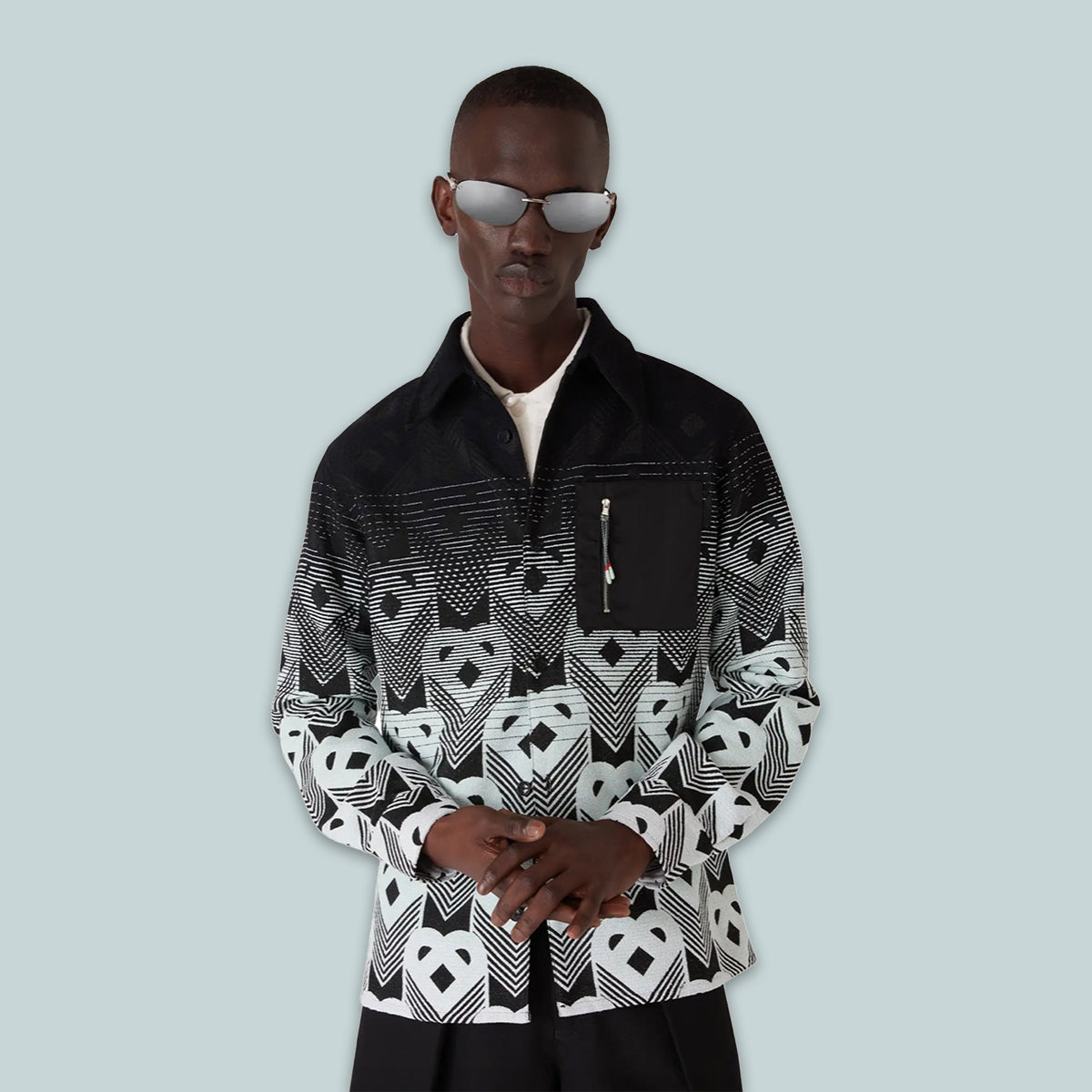 Monogram Gradient Shacket Gradient