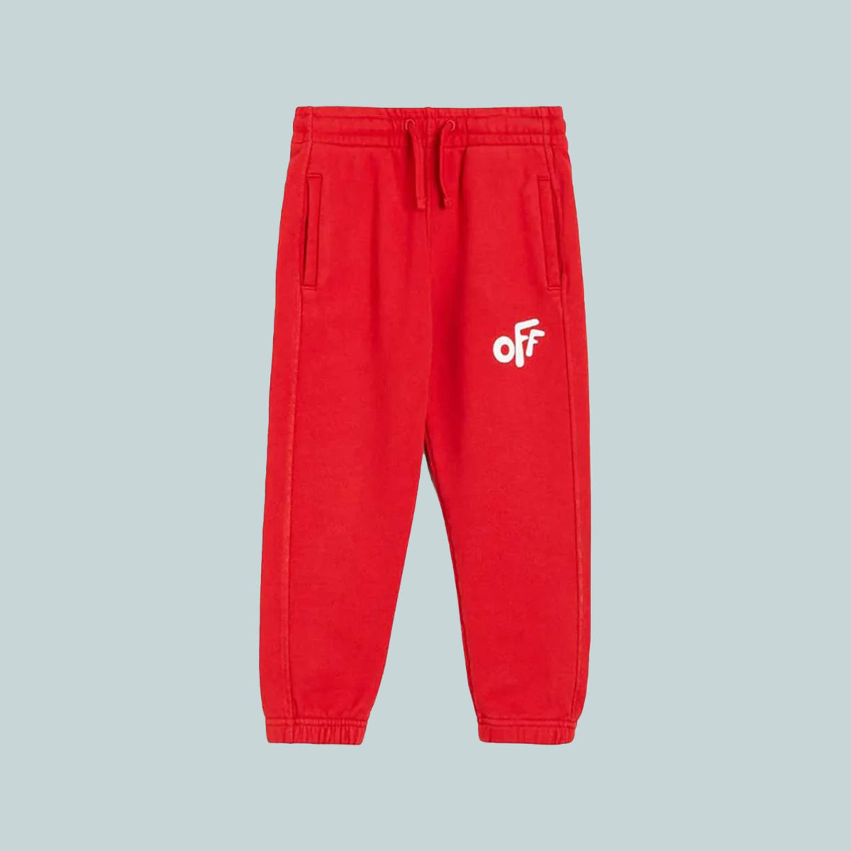 Kids off rounded sweatpants red