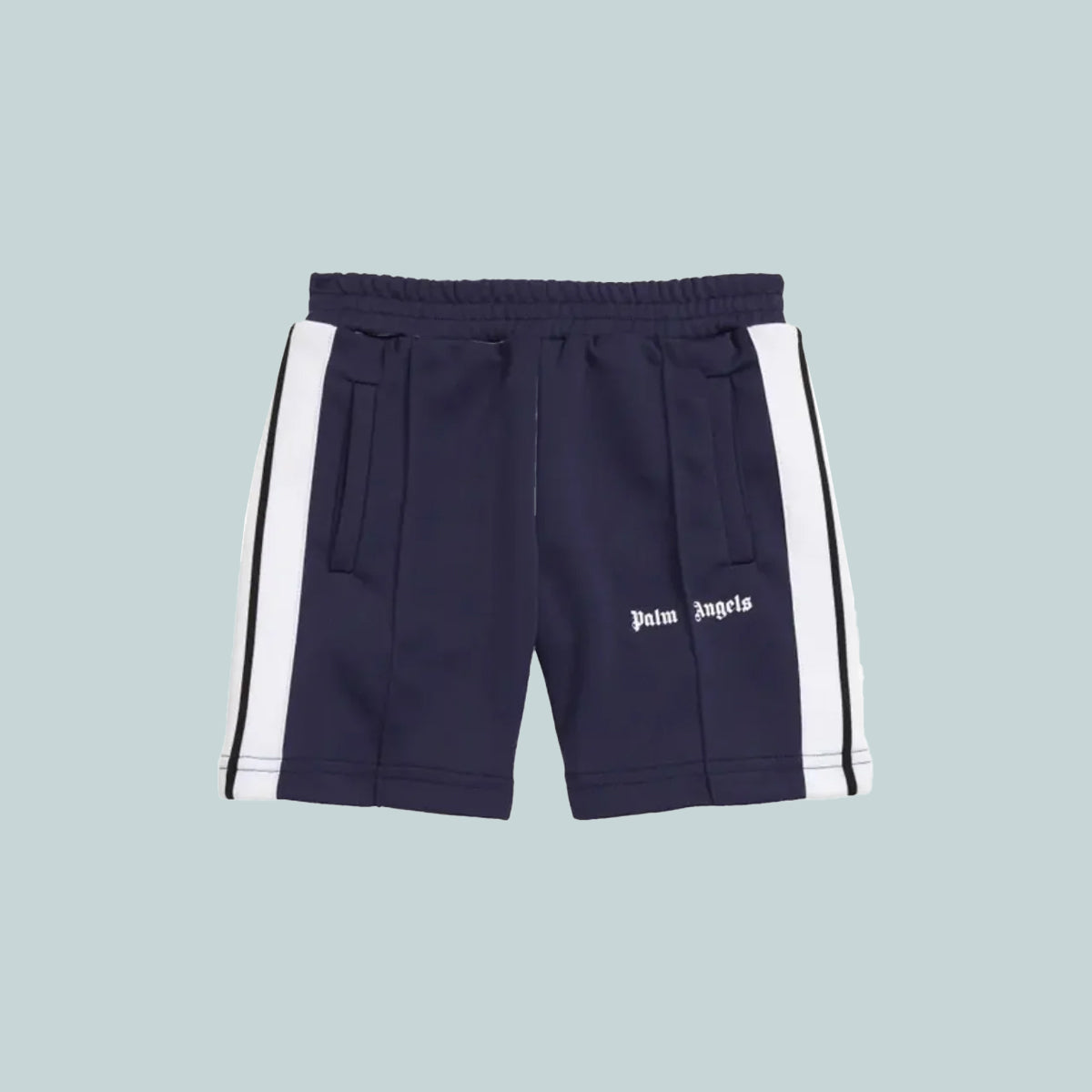 Kids logo track shorts navy