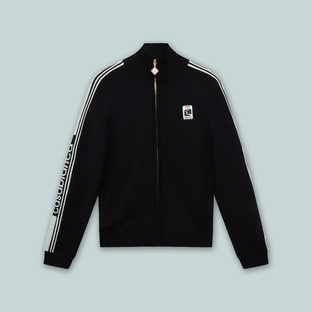 Merino Zip-Up Jacket Black