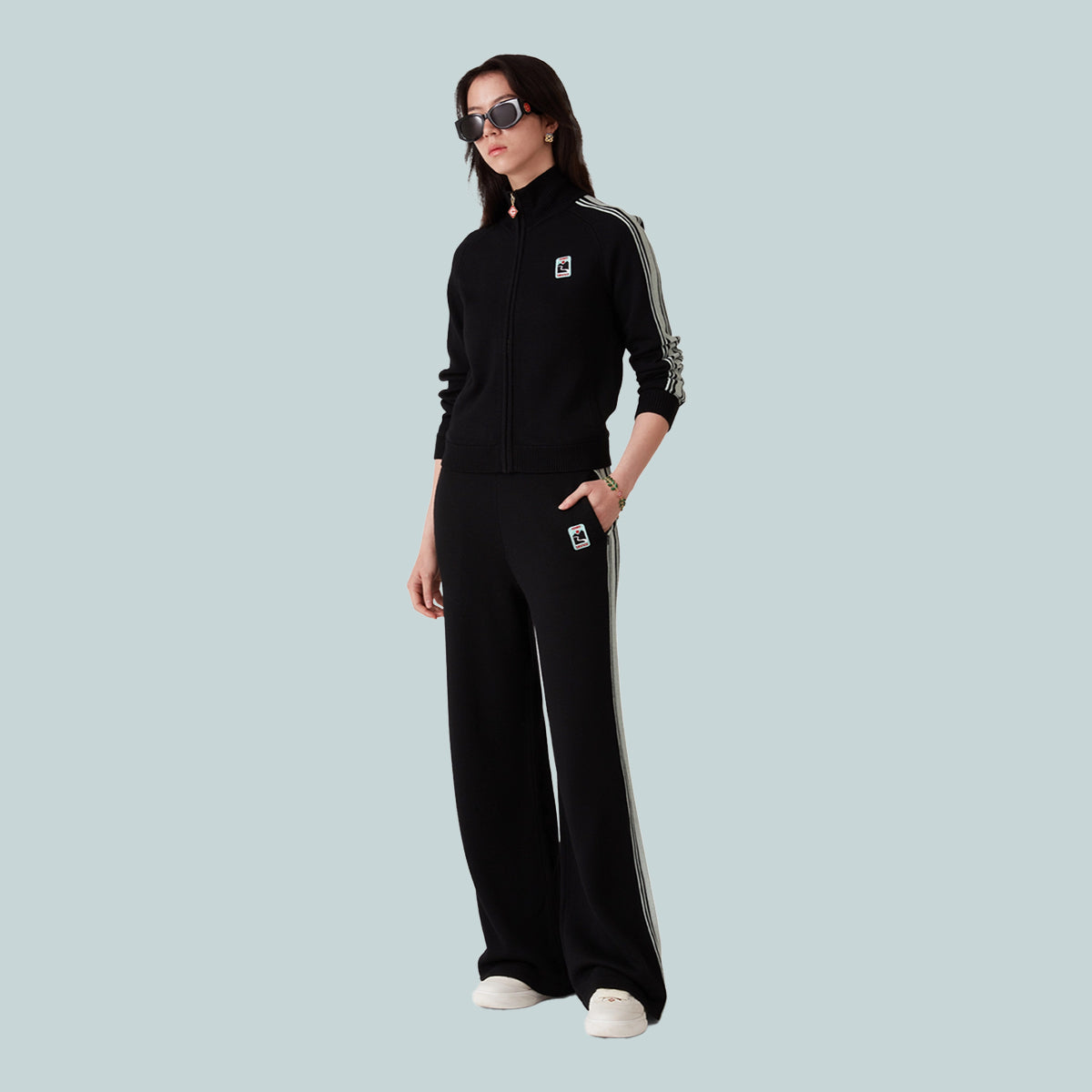 Merino Zip-Up Jacket Black