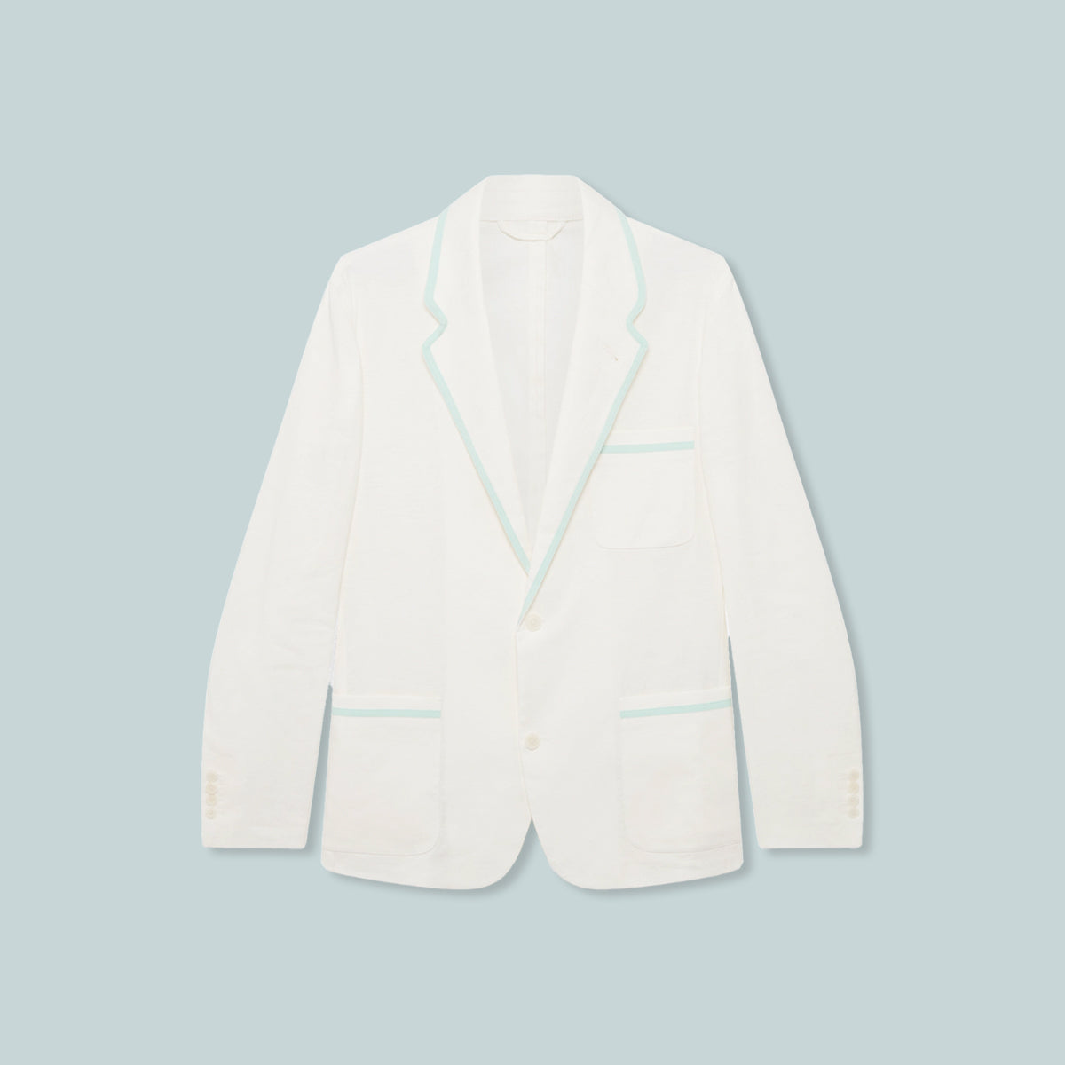 Linen Single Breasted Jacket White