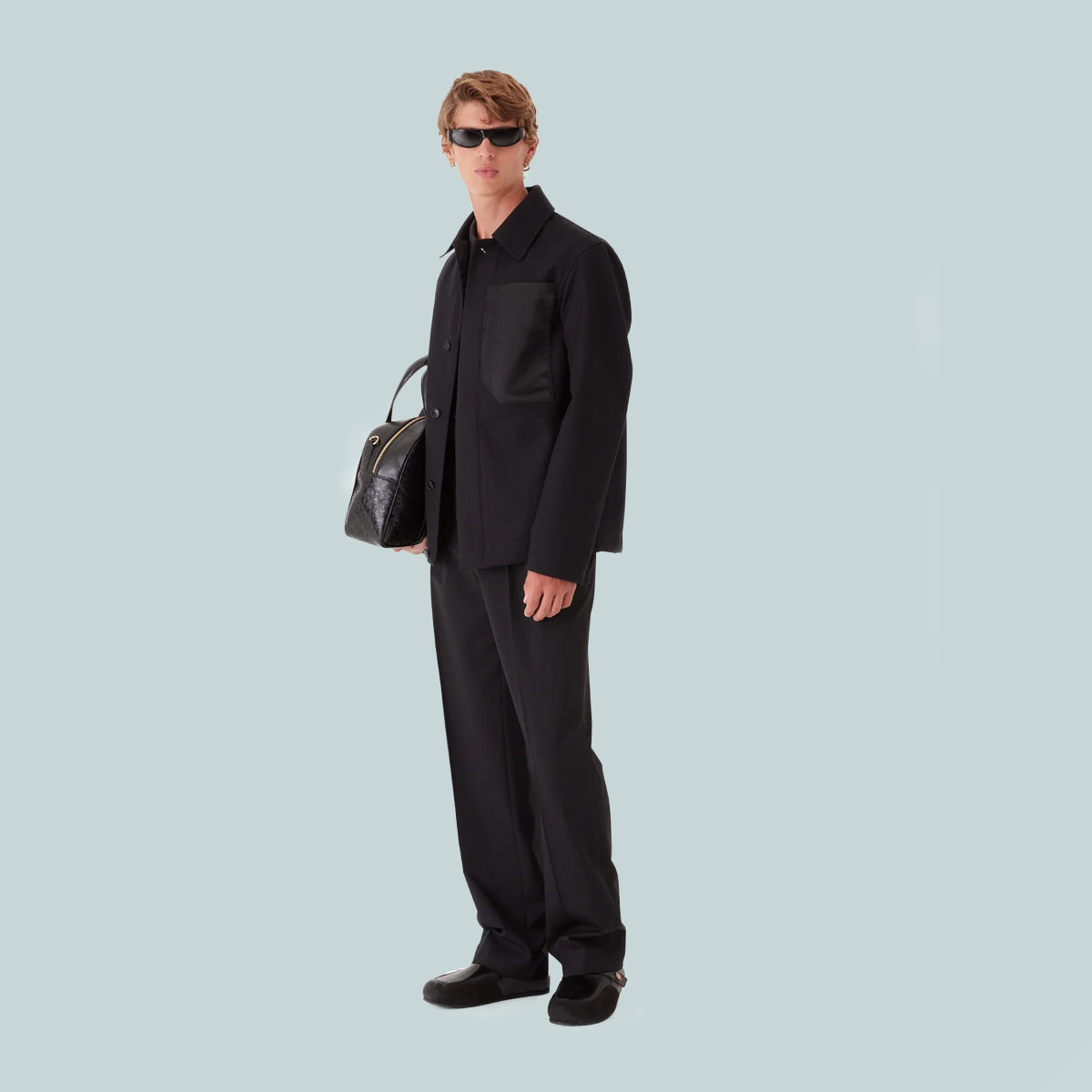 Wool Workwear Jacket Black