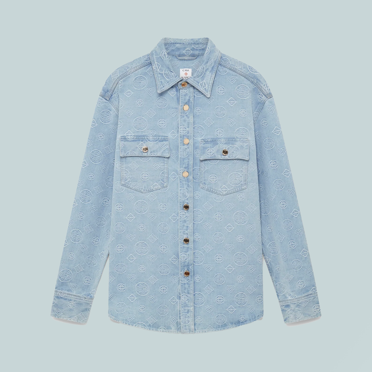 Denim Monogram Shirt Bleached