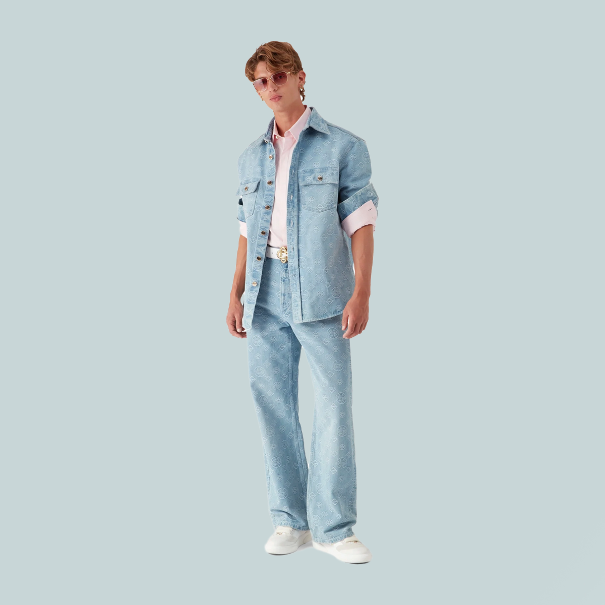 Denim Monogram Shirt Bleached