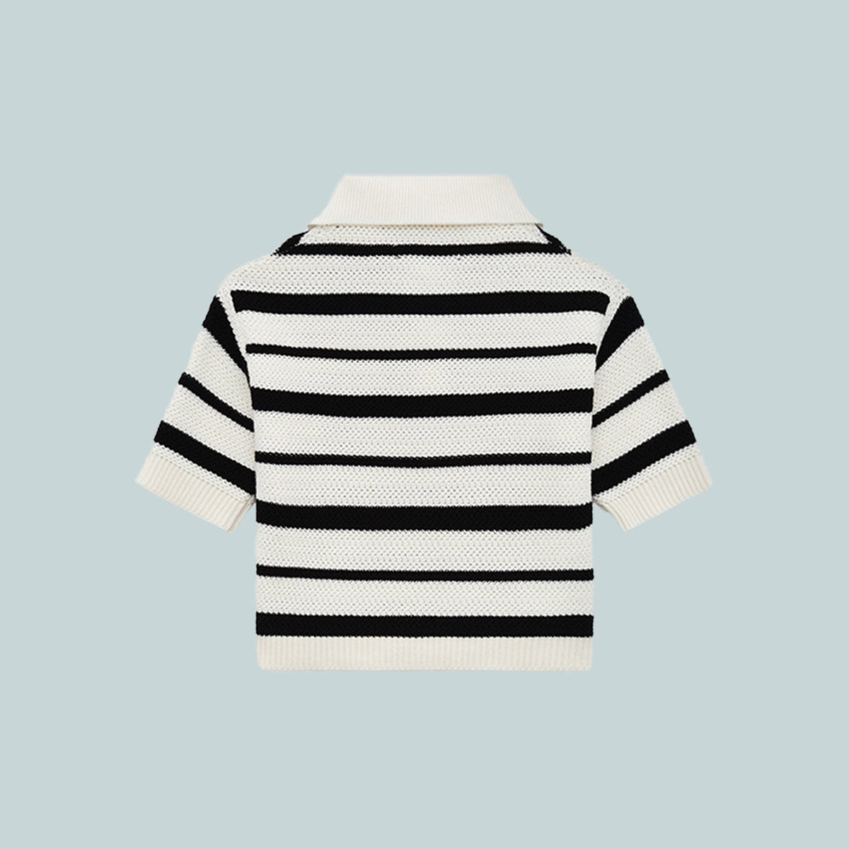 MA Striped Polo Alabaster