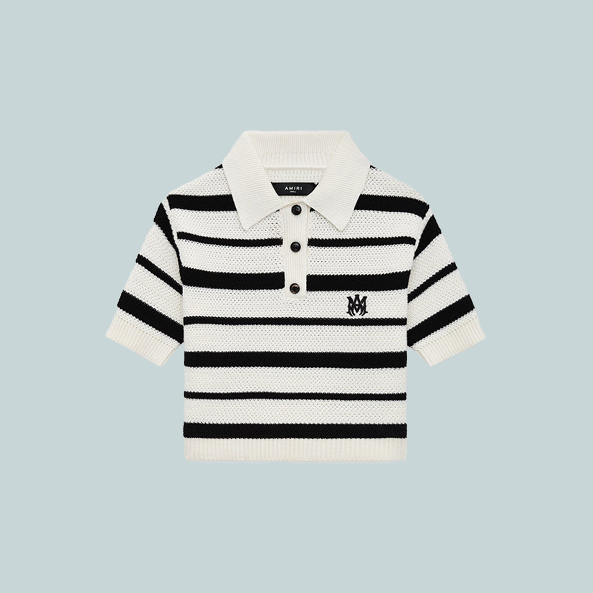 MA Striped Polo Alabaster