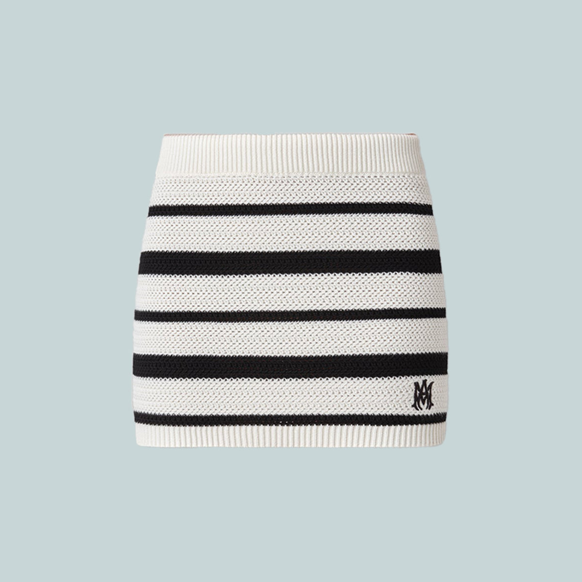 MA Striped Mini Skirt Alabaster